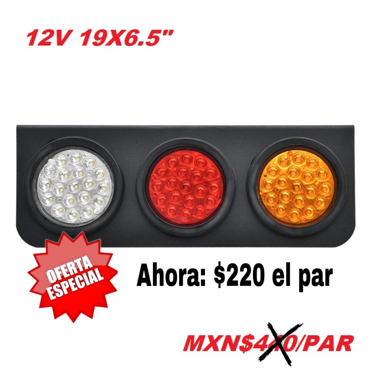 Plafón Leds Stop 12V c/Base Negro