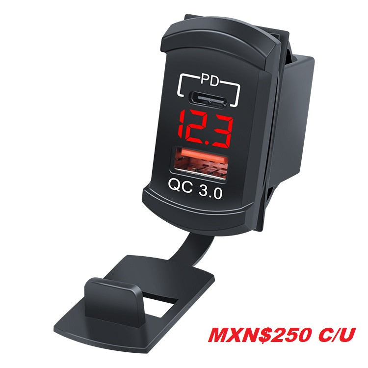 USB 1 TYPE C / 1 USB / 12-24V/ Conexión Directa
