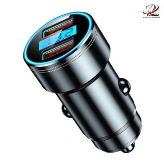 USB Doble Hyundai HY-31 Cromado 12-24V