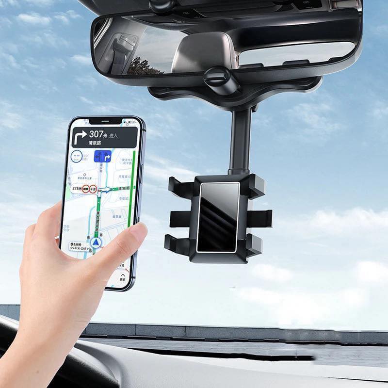 Soporte Celular Phone Holder con Gancho Retrovisor 360°