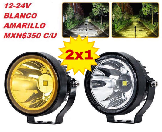 2X1 Foco Led Neblinero Trabajo 12-24V / 30W