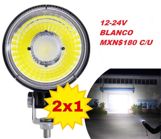 2X1 Foco Led Neblinero Trabajo 12-24V / 18W / Blanco  / Amarillo