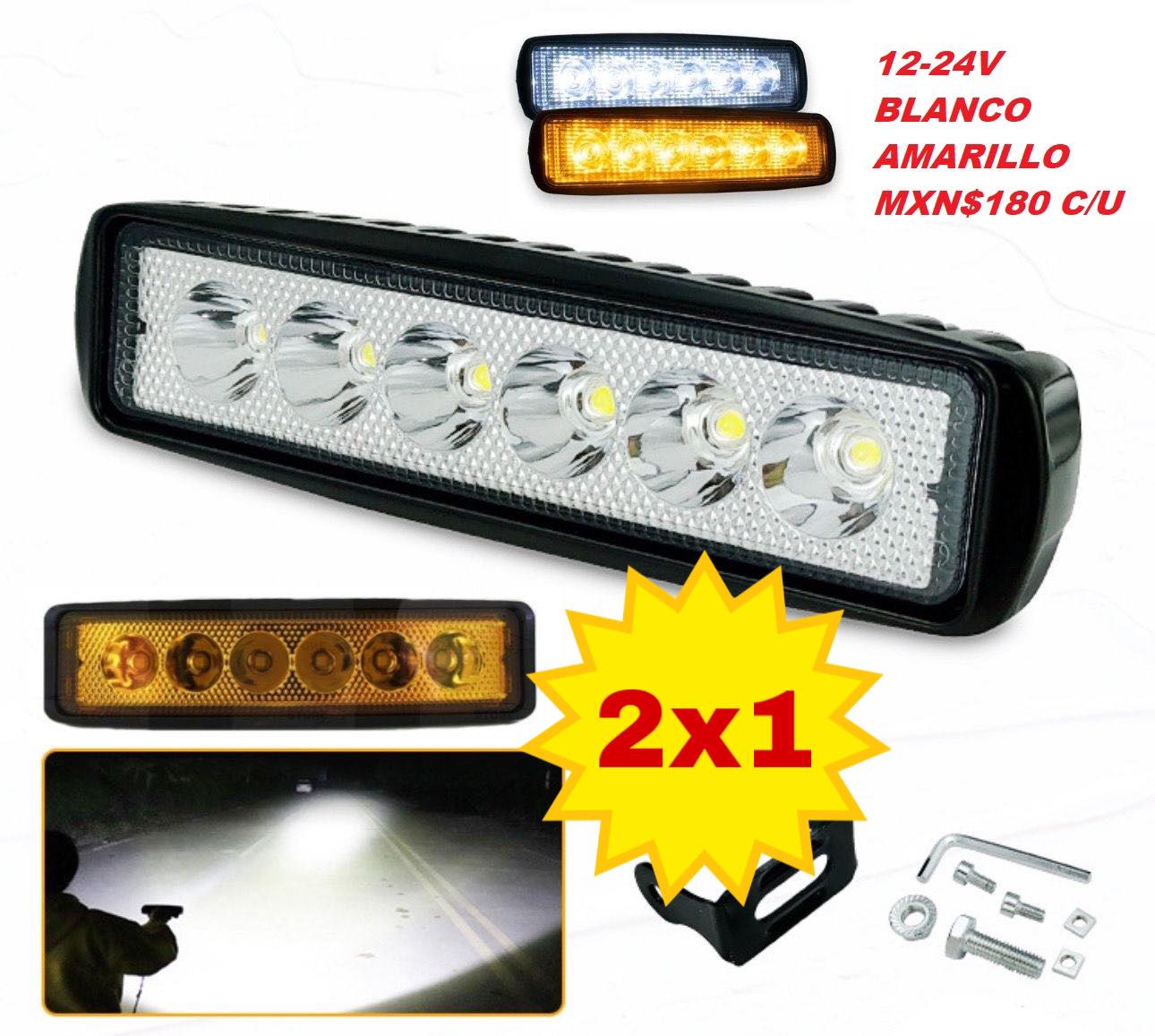 2X1 Foco Led Neblinero Trabajo 12-24V / 18W