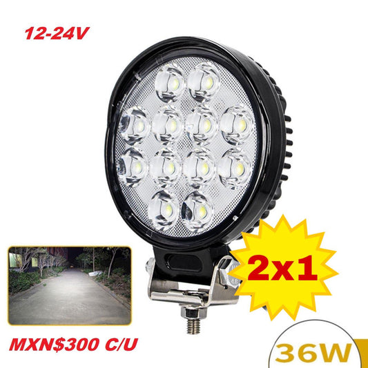 2X1 Foco Led Neblinero Trabajo 12-24V / 36W / Blanco