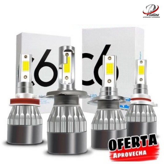 Kit Focos Led Principales C6 UNICOLOR 12V