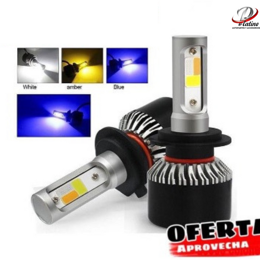 Kit Focos Led Principales C6 TRICOLOR 12V