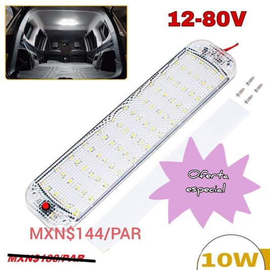 Focos Leds Cabina/Techo 25cm/12-80V / 10W / Blanco